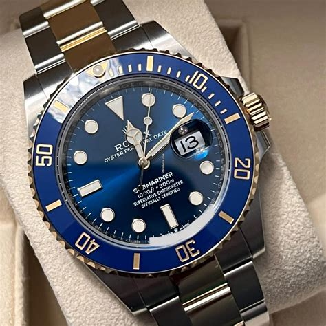 rolex submarine blue gold|2022 Rolex Submariner date bluesy.